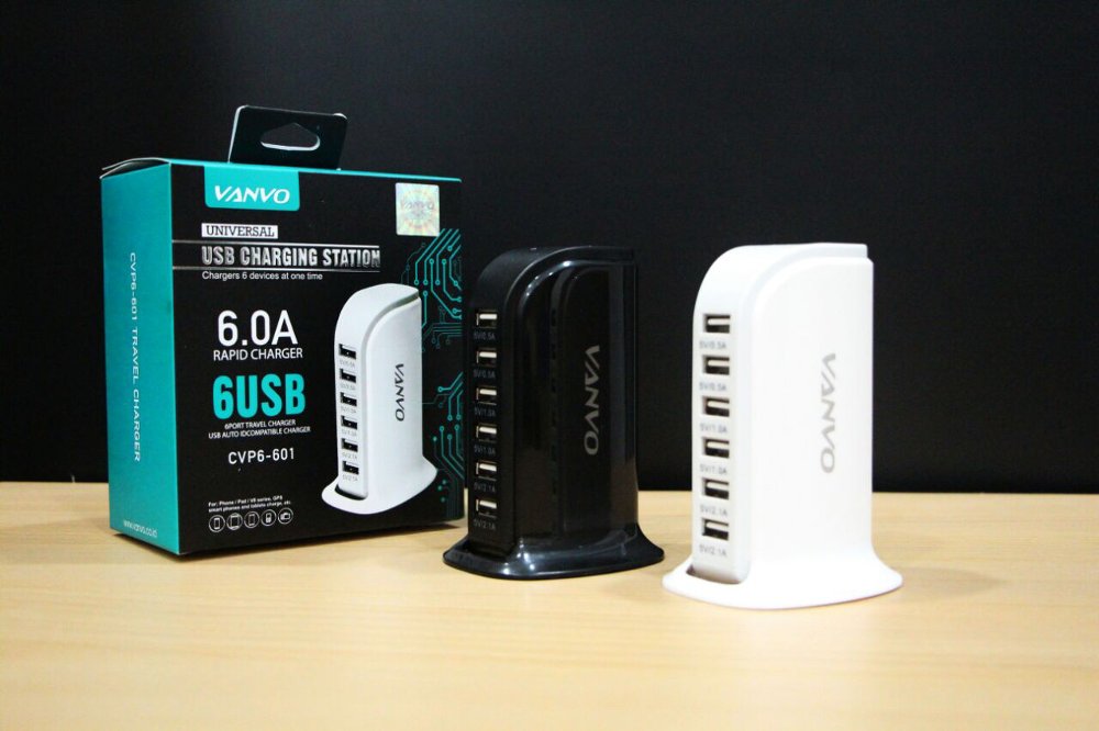 BATOK CHARGER VANVO 6 USB 6A