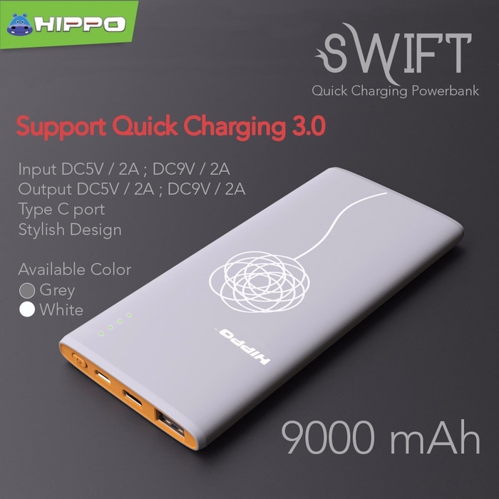 POWER BANK HIPPO SWIFT 9.000 MAH