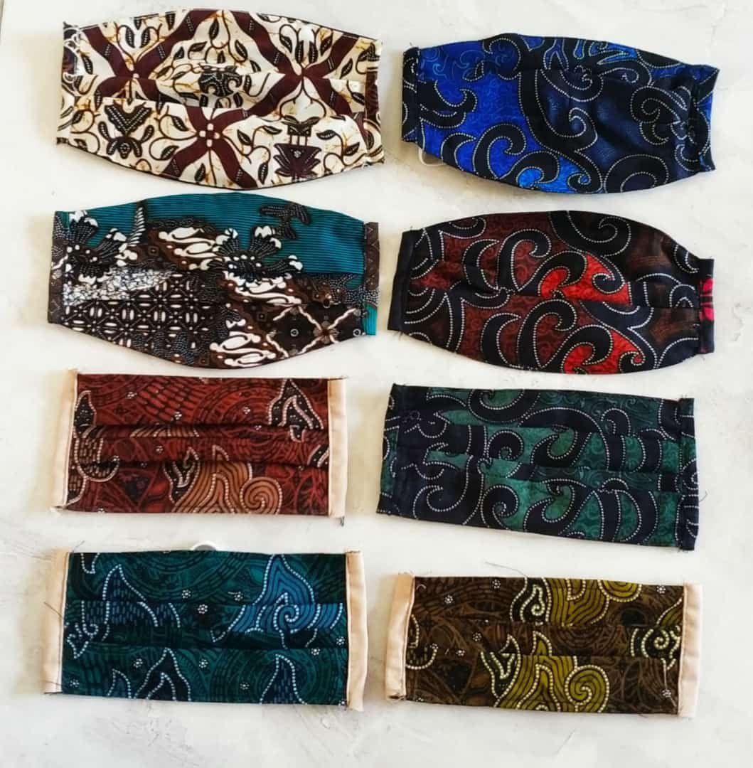 MASKER KAIN BATIK 2 LAPIS BAHAN BATIK + KATUN