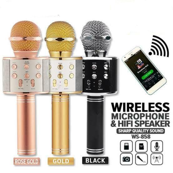 MIC WIRELESS KARAOKE WS-858 HIFI SPEAKER