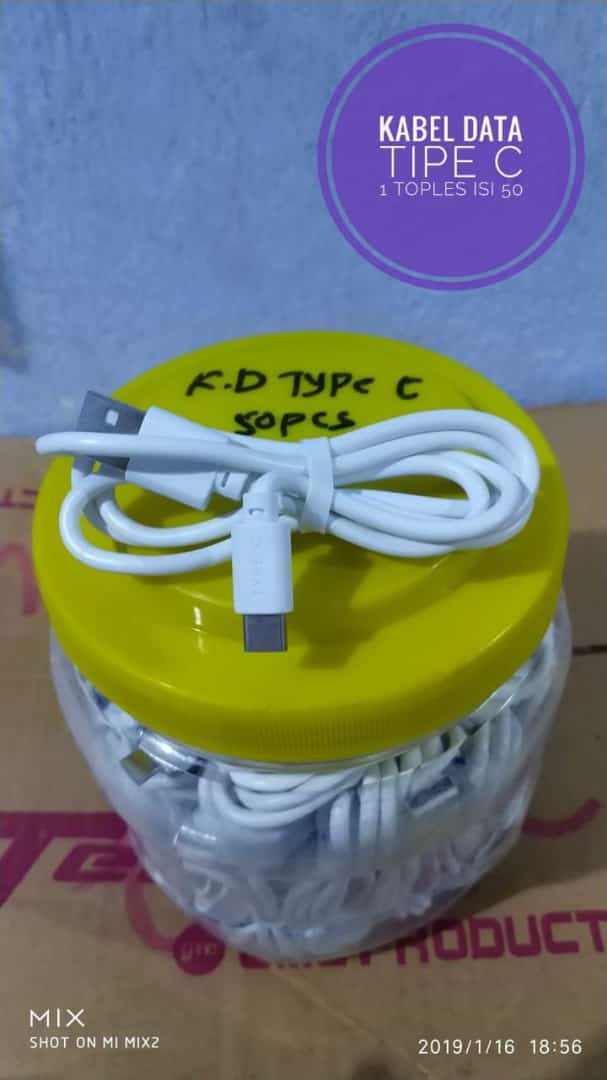 KABEL DATA TYPE C PANJANG 1 METER