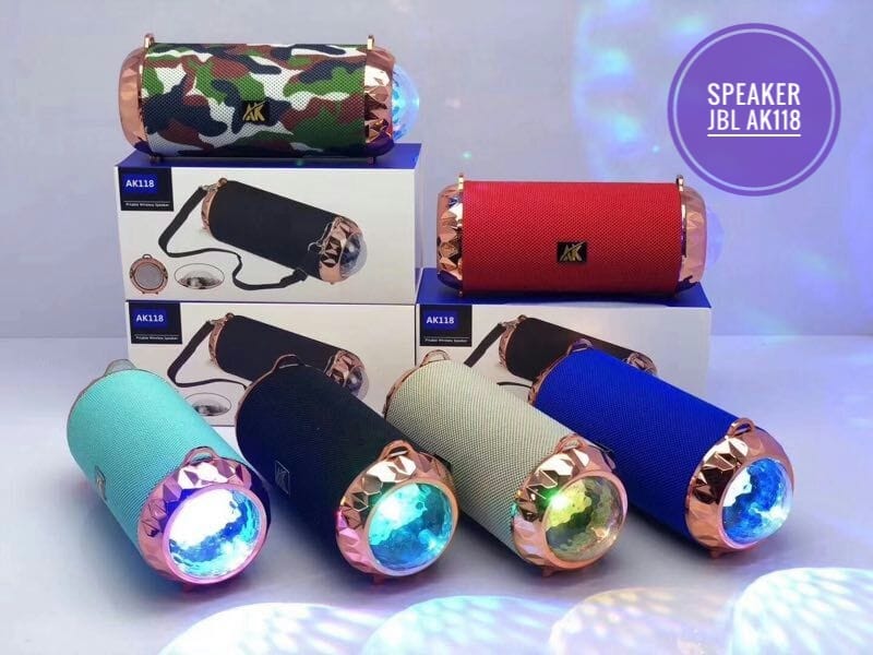 SPEAKER BLUETOOTH JBL AK 118 + LAMPU DISCO