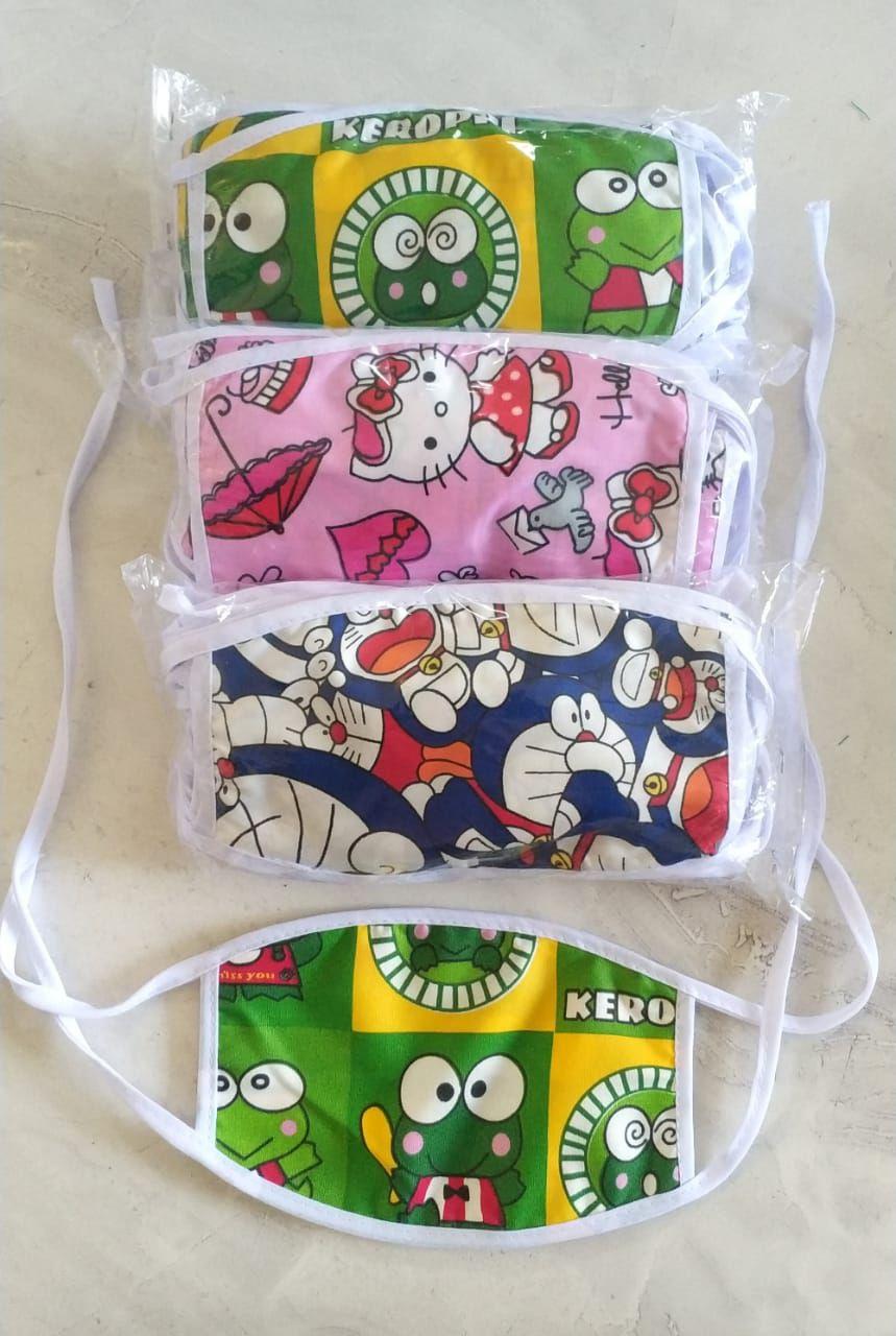 MASKER KAIN KARAKTER 2 LAPIS BAHAN KATUN BISA BOLAK BALIK
