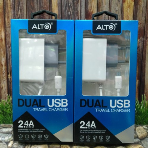 TRAVEL CHARGER ALTO 2.4A (MODEL PERSEGI)