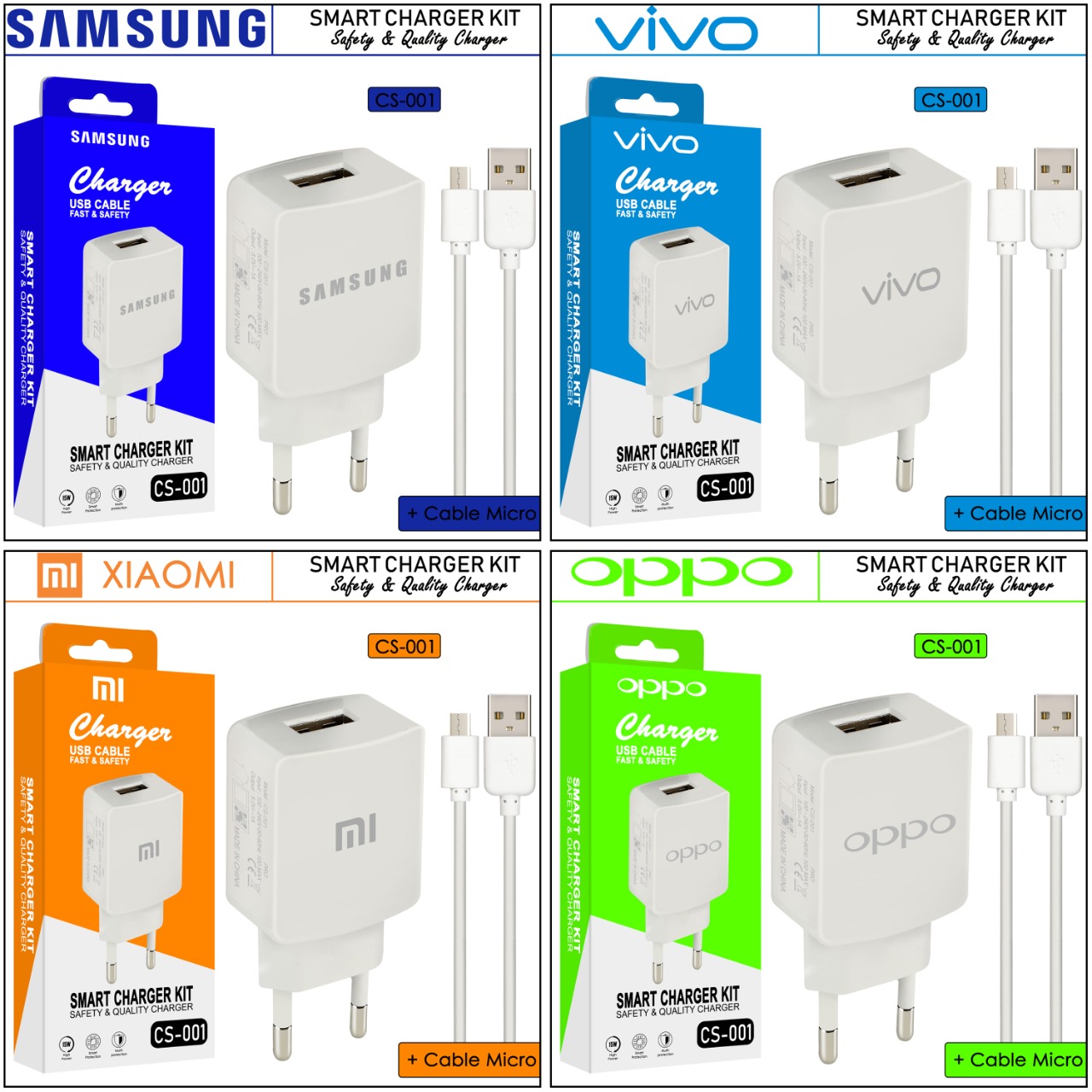 TRAVEL CHARGER BRAND + KABEL CS-001