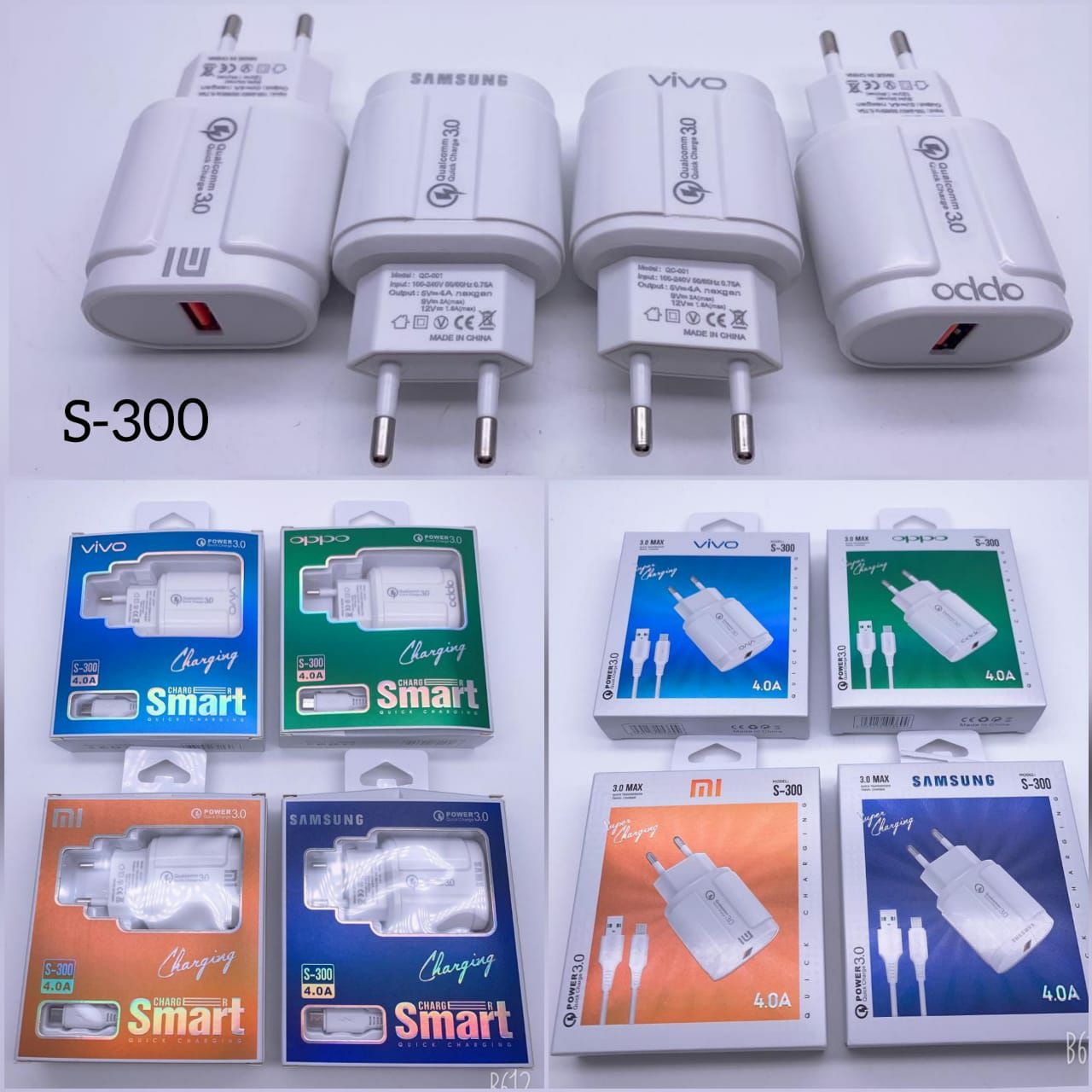 TRAVEL CHARGER BRAND ORIGINAL S300 FAST (NG) MICRO USB