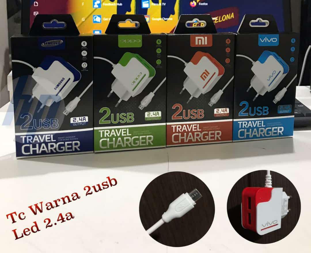 TRAVEL CHARGER BRAND WARNA USBX2