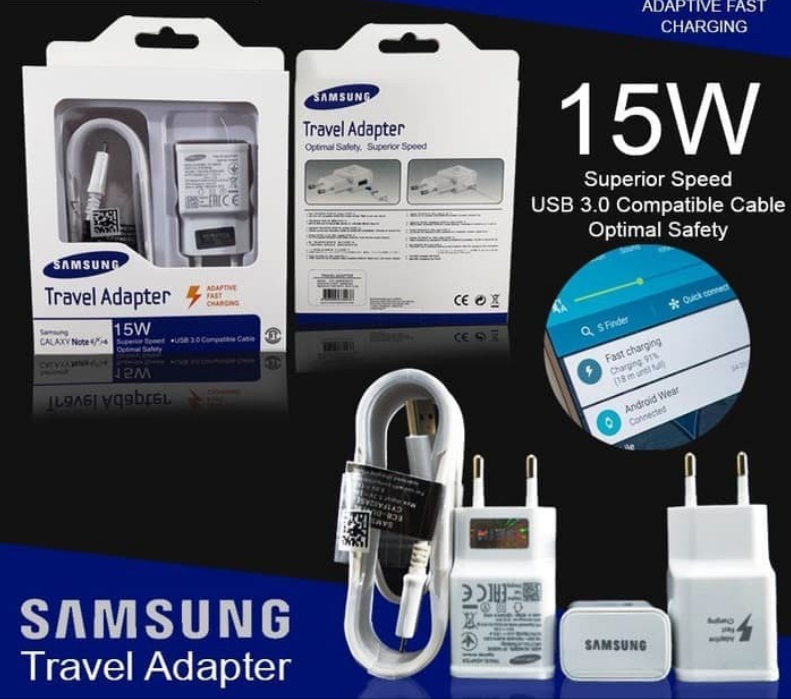 TRAVEL CHARGER SAMSUNG ORI 99% NOTE 4 15W SEGEL BT